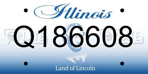 Q186608 Illinois License Plate