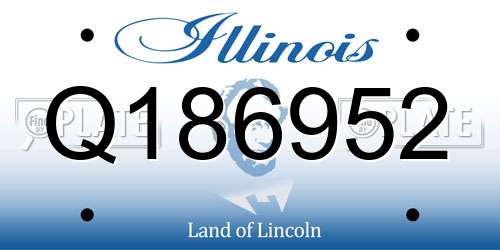 Q186952 Illinois License Plate