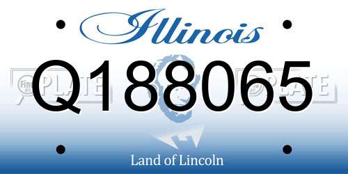 Q188065 Illinois License Plate