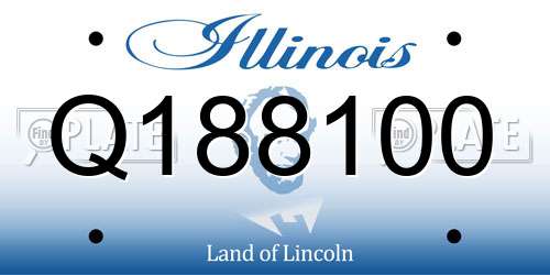 Q188100 Illinois License Plate