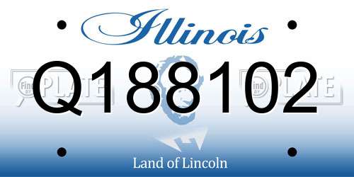 Q188102 Illinois License Plate