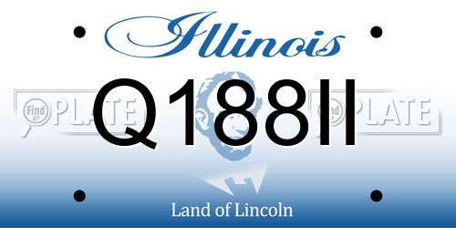 Q188II Illinois License Plate