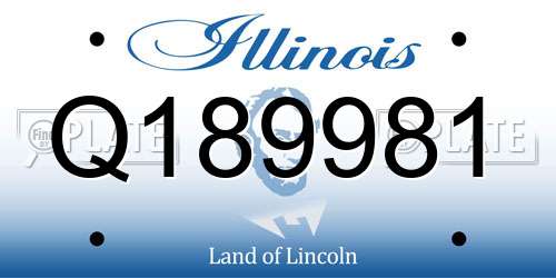 Q189981 Illinois License Plate