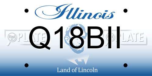 Q18BII Illinois License Plate