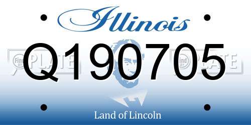 Q190705 Illinois License Plate