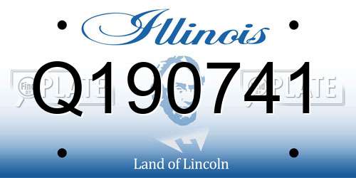 Q190741 Illinois License Plate