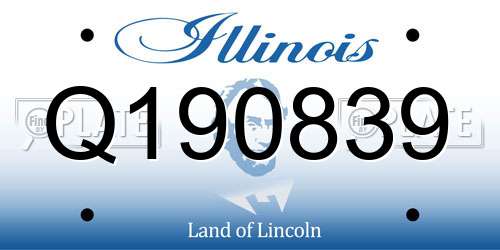 Q190839 Illinois License Plate