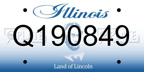 Q190849 Illinois License Plate