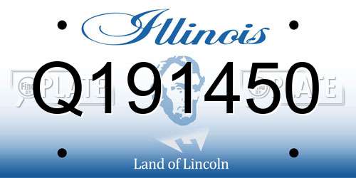 Q191450 Illinois License Plate