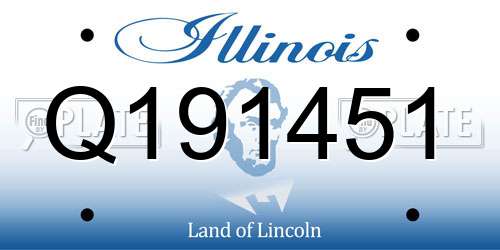 Q191451 Illinois License Plate