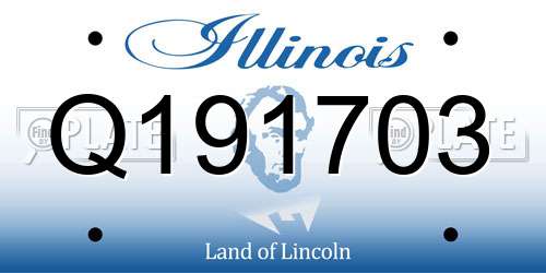 Q191703 Illinois License Plate