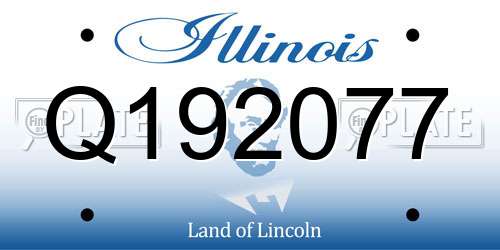 Q192077 Illinois License Plate