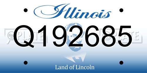 Q192685 Illinois License Plate