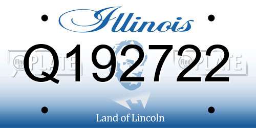 Q192722 Illinois License Plate