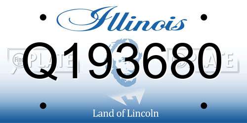 Q193680 Illinois License Plate