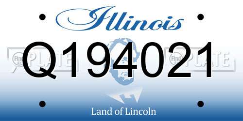 Q194021 Illinois License Plate