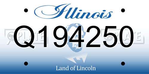 Q194250 Illinois License Plate
