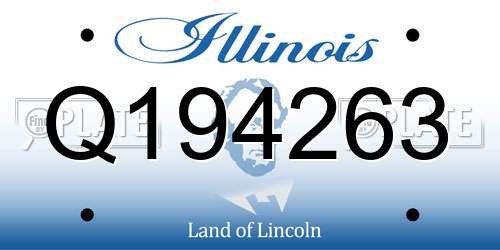 Q194263 Illinois License Plate