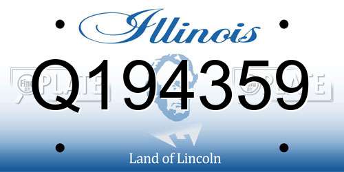 Q194359 Illinois License Plate