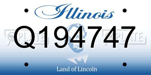 Q194747 Illinois License Plate