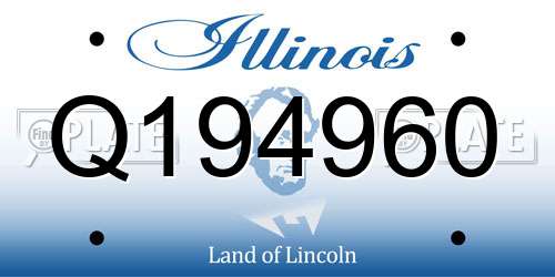 Q194960 Illinois License Plate
