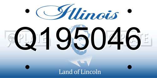 Q195046 Illinois License Plate