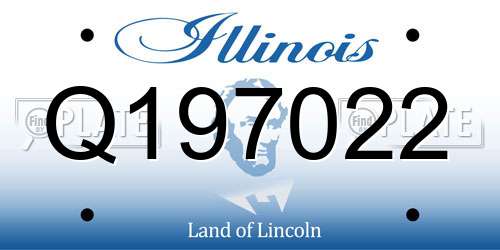 Q197022 Illinois License Plate