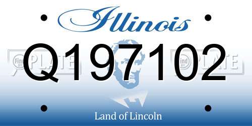Q197102 Illinois License Plate