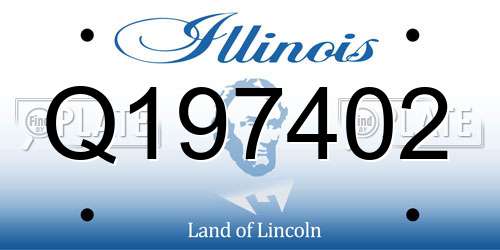 Q197402 Illinois License Plate