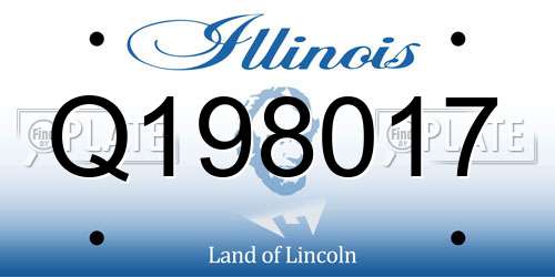 Q198017 Illinois License Plate