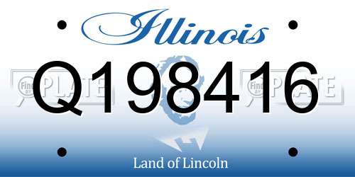 Q198416 Illinois License Plate