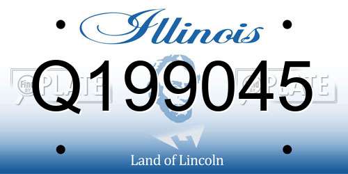 Q199045 Illinois License Plate