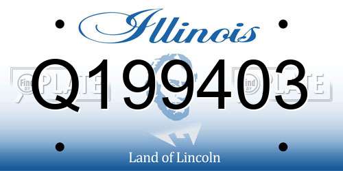 Q199403 Illinois License Plate