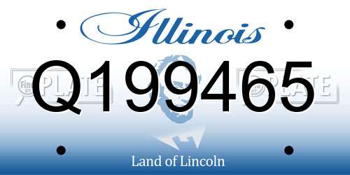 Q199465 Illinois License Plate