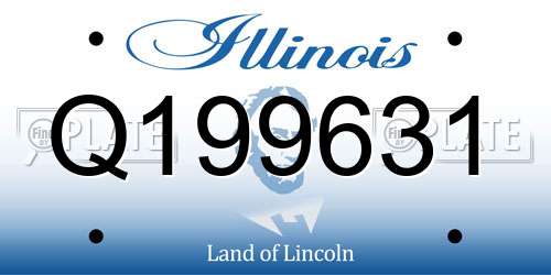 Q199631 Illinois License Plate