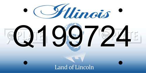Q199724 Illinois License Plate