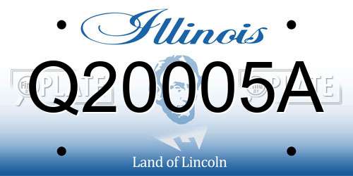 Q20005A Illinois License Plate
