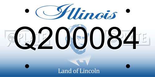 Q200084 Illinois License Plate