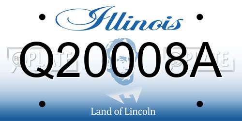 Q20008A Illinois License Plate