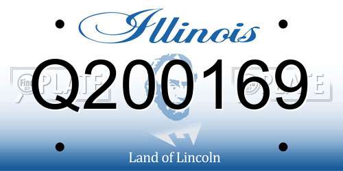 Q200169 Illinois License Plate