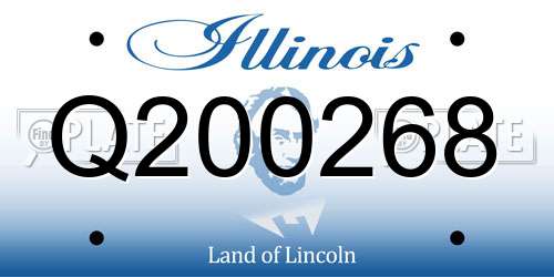 Q200268 Illinois License Plate