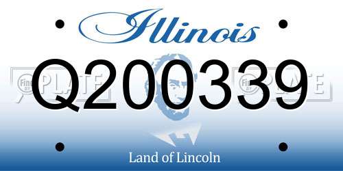 Q200339 Illinois License Plate
