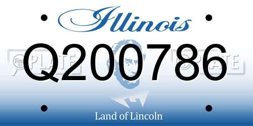 Q200786 Illinois License Plate