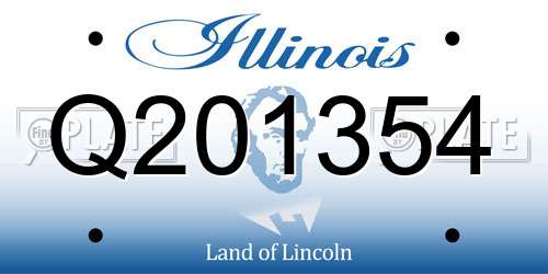 Q201354 Illinois License Plate