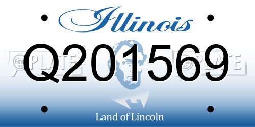 Q201569 Illinois License Plate