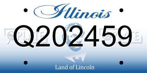 Q202459 Illinois License Plate