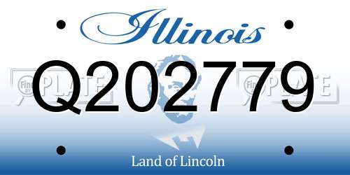 Q202779 Illinois License Plate
