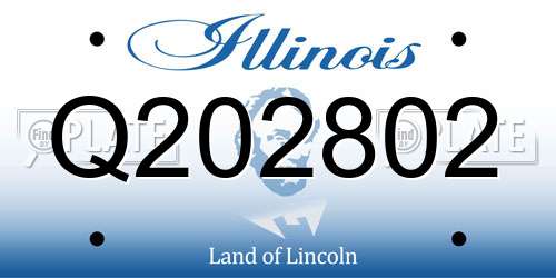 Q202802 Illinois License Plate