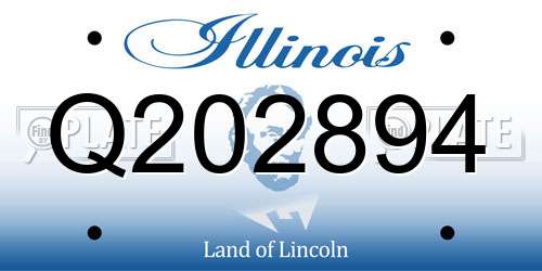 Q202894 Illinois License Plate