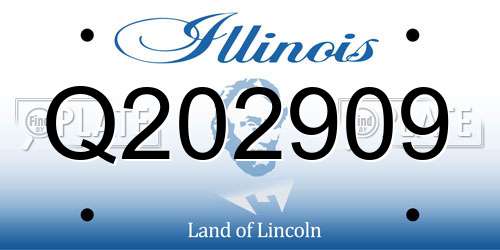 Q202909 Illinois License Plate